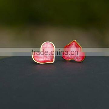 Latest Design Enamel Pink Fancy Earrings for Party Girls
