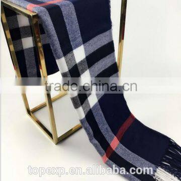 Winter Knitted Check Long Acrylic Scarf photo-5