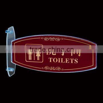 Customied acrylic toilet signs for public, shop, hotel