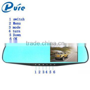 1080P Car Rearview Mirror DVR Car Camera Parking Night Vision Car DVR Dual Car Camera Video Recorder