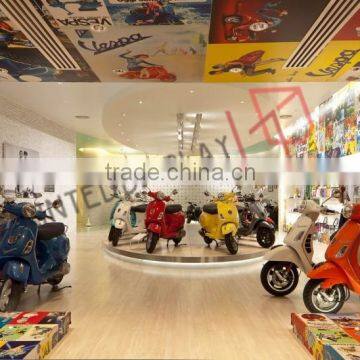 Customize plexiglass case for motorcycle model glass display cabinet