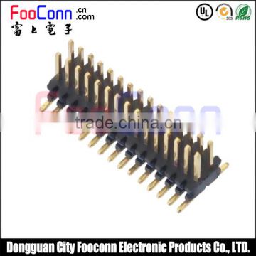 Dongguan factory Custom 2-50 pin dual row 1.27*2.54mm pitch pin header