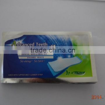 6% HP or Non-peroxide gel teeth whitening strips