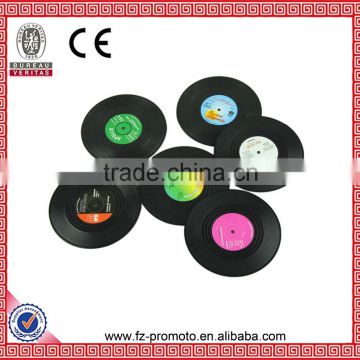 Vintage Retro Silicone CD Tape Disc Design Drinks Coasters, Home Table Cup Mat Creative Decor Coffee Drink Placemat