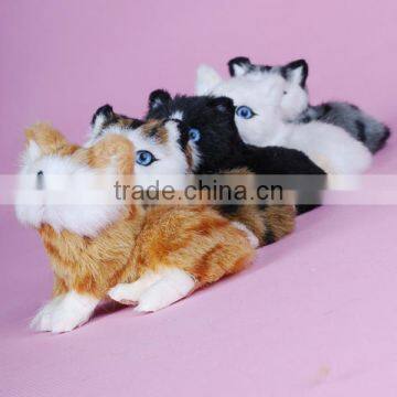 Car Interior Decoration Toy Mini Lifelike Cat Plush Toy photo-3