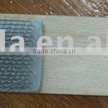 Wooden handle file brush with rubber pad/stainless steel wire