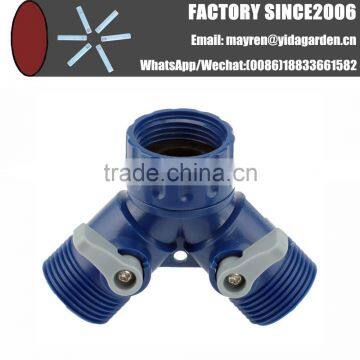 Dual snap-in coupling with shut off for Tap fittings