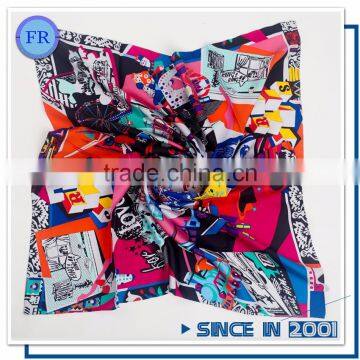 100% Handmade Custom Design Digital Printed Silk Scarves Wholesale