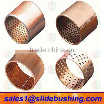 Bearing Bushing, Wrapped with CuSn8 Bronze Strip, Diamond Pockets, Oil-bath Lubrication