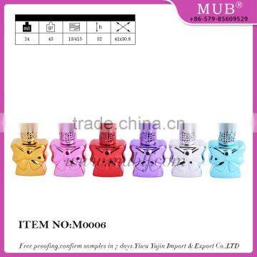 M0006 roll bottle glass bottle aluminum perfume bottle wholesale