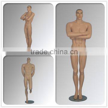 Male make up mannequin with stainless base