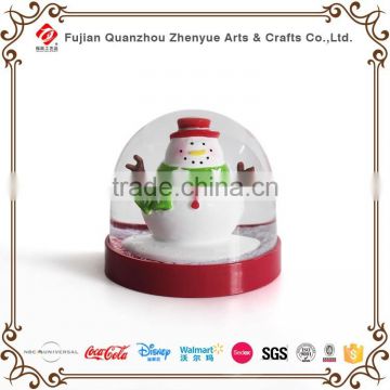 2016 personalized plastic snowman water snow globe