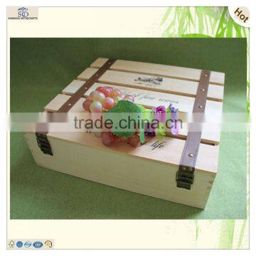 Light Four Bottles Wine Beer Gift Packing Wood Box photo-6