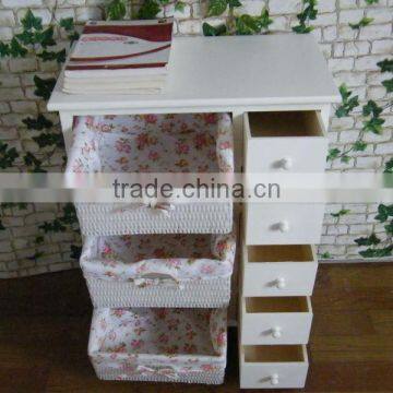 Beautiful and Practical Cabinet With Wooden and Wicker Drawer photo-4