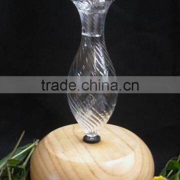 Elegant Wooden and Glass LED Aroma Diffuser Nebulization Essential Oil Diffuser