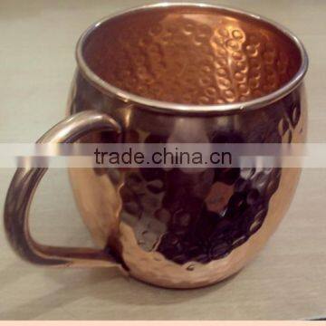 AMAZON BEST SELLING FDA APPROVED 470 ML 100% PURE COPPER BARREL HAMMERED MOSCOW MULE MUG photo-6