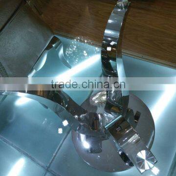 Rectangle Used Glass Dining Table Designed for Living Room / Stainless Steel Dining Table AH6120L photo-4