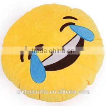 Emoji Emoticon Yellow Round Cushion Stuffed 12" Pillow Plush Soft Toys Decor photo-6