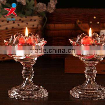 clear transparent butter lamp glass candle holders