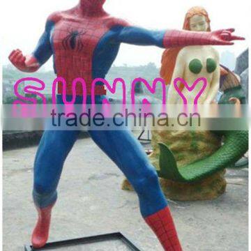 Fiberglass spider-man character statue