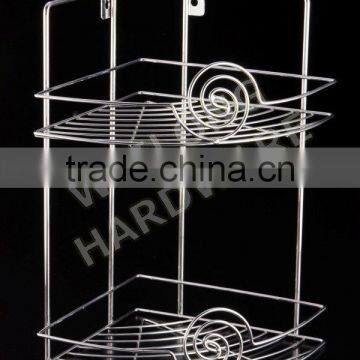 double-deck metal iron bathroom rack