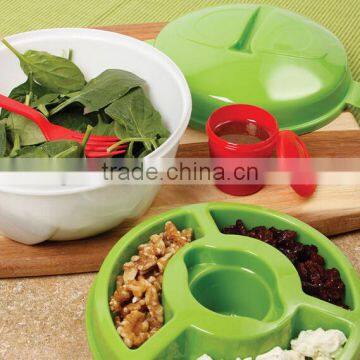 wholesale All-In-One Salad Bowl Set with Dressing Container