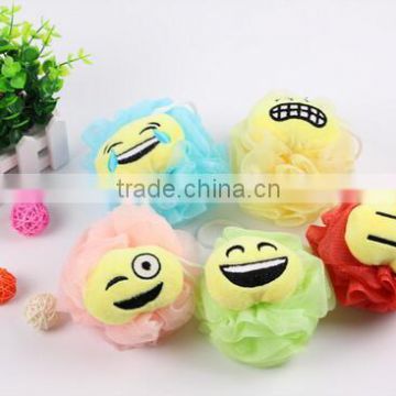 novelty cartoon expression baby bath sponge shower ball wholesale bath sponge shower puff