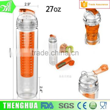 700ml tritan plastic fruit shape bottle water bottle with fruit fuser