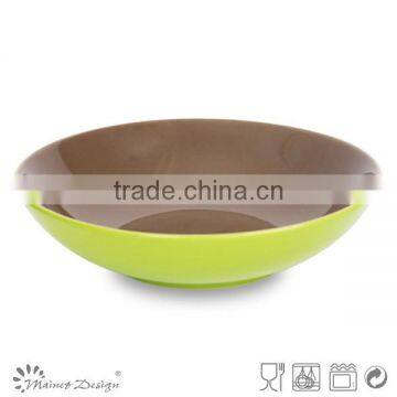 hot ceramic two-tone soup plate top selling factory