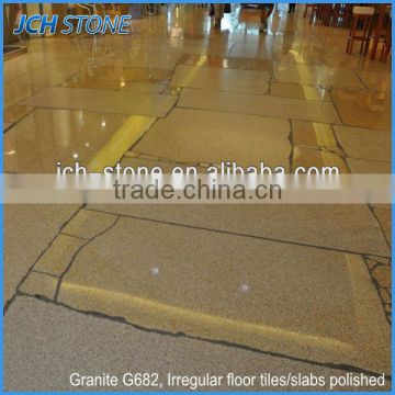 irregular shape tile,yellow granite,irregular shape floor tiles