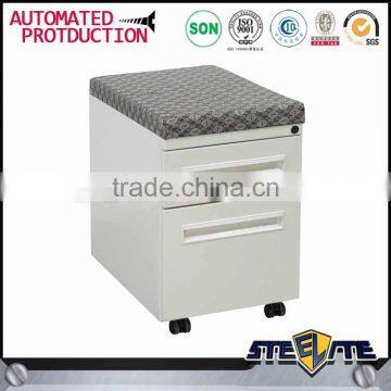 Commercial Furniture Office Mobile 2 Drawer Pedestal With Seat Pad photo-2