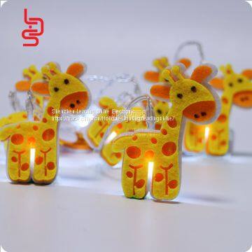 non-woven fabrics holiday decoration giraffe high bright color made in china children holiday decoration light sets