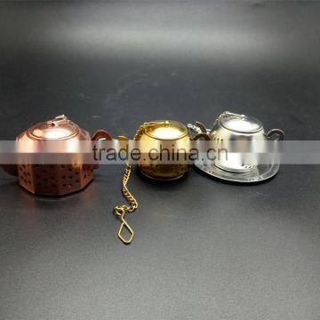 Food Grade Durable Stainless Steel High Quality Low Price Teapot Tea Infuser With Plate photo-2