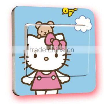 Fashion Decorative Wall Sticker , Waterproof Bedroom Switch Stick photo-3