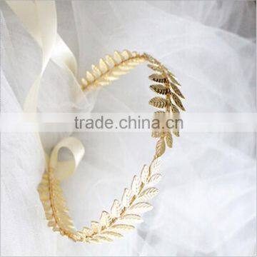 High Quality Tiara Metal Crowns Geek Goddess Athena Leaf Headband LH003-001 photo-2
