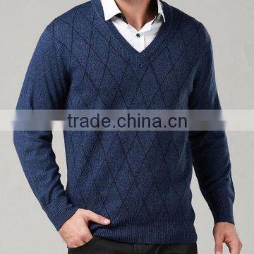 Manufacturers of men's business cashmere V-neck pullover