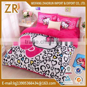 China Top Selling Wholesale 100%polyester Flannel Fabric for Bedding Set photo-2