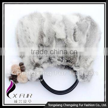 CX-H-36B Factory Direct Sale Girl's Rabbit Fur Bag photo-6