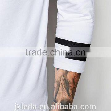New Customize Summer White Varsity Sleeve 3/4 Sleeve Muscle T-shirt Men photo-3