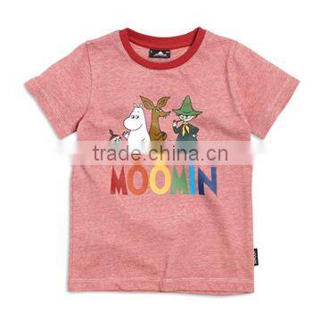 Trendy Handsome Purple Children Short Sleeves Tshirt