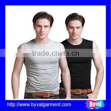 wholesale summer stretch men vest blank tight vest with sleeveless high quality tank top for men