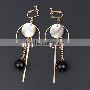 zm35145a fashion elegant women jewelry simple long drop earrings