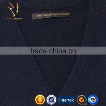 Sleeveless Plain V Neck Men Pullover Sweater photo-5