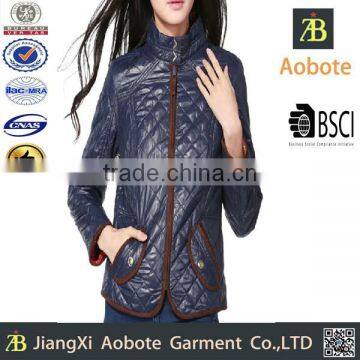 2015 New Design Spring Light Women Double Face Padded Jacket