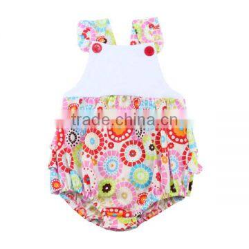 2017 summer infant girl outfits newborn baby girls flower romper wholesale boutique baby clothes