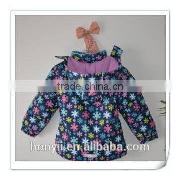 CHILDREN KID GIRL'S CUTE PRINT PUFFY HOODED SKI JACKET photo-2