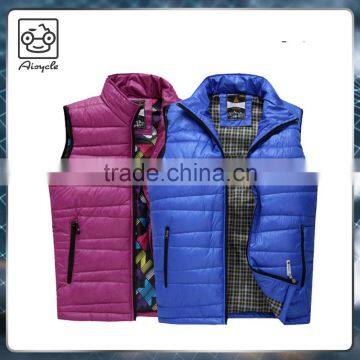 Stylish sleeveless shiny down jacket vest for ladies men