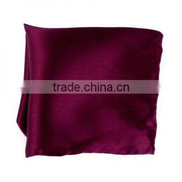 men's silk satin wine handkerchief