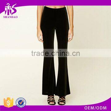 Brand Quality Autumn Twill Fabric High Waist New Fashion Ladies Ruffle Pants