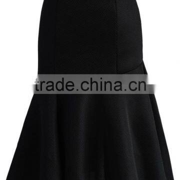 Guangzhou Shandao Wholesaler High Quality Fashion Party Wear Women Summer Black Knee Length Cotton Net Flare Long Skirt photo-2